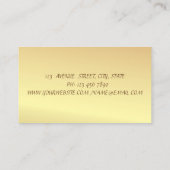 Eleganter Glamour-Chic, Imitate Gold, Glittery Lac Visitenkarte (Rückseite)