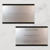 Eleganter Glamour Einzigartiges Gold Silber Schlic Visitenkarte (Vorne/Hinten)