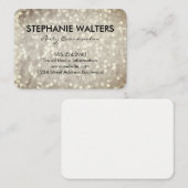 Eleganter Glamour Glitzer Visitenkarte (Vorne/Hinten)