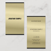 Eleganter Glamour Gold Look Moderner Schlichter Lu Visitenkarte (Vorne/Hinten)