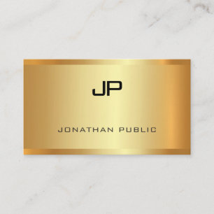 Eleganter Glamour Gold Look Modernes Template Luxu Visitenkarte
