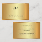 Eleganter Glamour Gold Look Template Moderne Trend Visitenkarte (Vorne/Hinten)