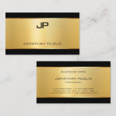 Eleganter Glamour Gold Moderne luxuriöse Vorlage Visitenkarte (Vorne/Hinten)