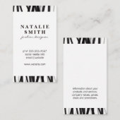 Eleganter Glamour Lines (schwarz / grau) Visitenkarte (Vorne/Hinten)