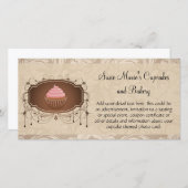 Eleganter Glamour Mocha Damask Cupcake Design (Vorne/Hinten)