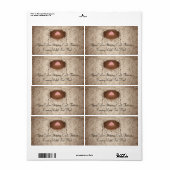 Eleganter Glamour Mocha Damask Cupcake Design Labe (Vorne)