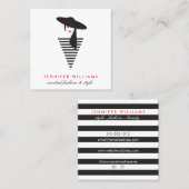 Eleganter Glamour Mod Stylist, Boutique Quadratische Visitenkarte (Vorne/Hinten)