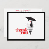 Eleganter Glamour Mod Stylist Poshmark Vielen Dank Postkarte (Vorne/Hinten)