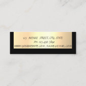 Eleganter Glamour Moderner Chic,Imitate Gold,Schwa Mini Visitenkarte (Rückseite)