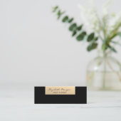 Eleganter Glamour Moderner Chic,Imitate Gold,Schwa Mini Visitenkarte (Stehend Vorderseite)