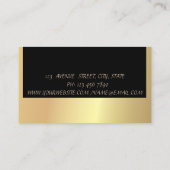 Eleganter Glamour Moderner Chic,Imitate Gold,Schwa Visitenkarte (Rückseite)