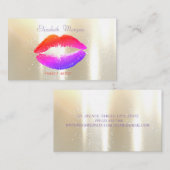Eleganter glamouröser Shinny, Imitate Gold, Lippen Visitenkarte (Vorne/Hinten)