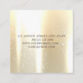 Eleganter glamouröser Shinny, Imitate Gold, Spitze Quadratische Visitenkarte (Rückseite)