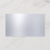 Eleganter glamouröser Silber Look Moderne trendige Visitenkarte (Rückseite)