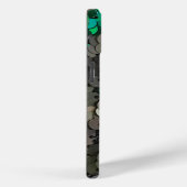 Eleganter glänzender Glamour Grüntöne graue Platte Case-Mate iPhone Hülle (Rückseite / Rechts)