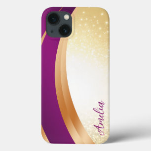 Eleganter glänzender monogrammierter Name Case-Mate iPhone Hülle