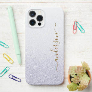 Eleganter glänzender monogrammierter Name iPhone 12 Pro Max Hülle