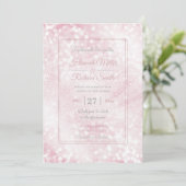 Eleganter, glänzender Pink-Glitzer, beide Glitzern Einladung (Stehend Vorderseite)