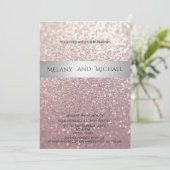 Eleganter, glänzender Silberstreifen Einladung (Stehend Vorderseite)