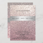 Eleganter, glänzender Silberstreifen Einladung (Vorne/Hinten)