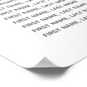 Eleganter, glänzender Silberstreifen Poster (Ecke)