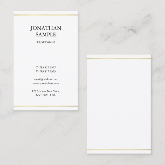 Eleganter glatter Entwurfs-moderner Visitenkarte (Vorne/Hinten)