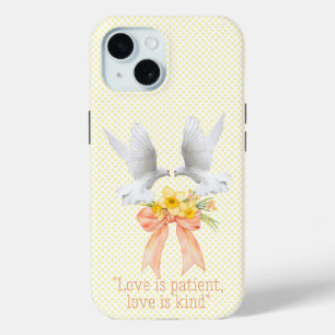 Eleganter Glaube Pfirsich Blumen-Schleife Punkte W Case-Mate iPhone Hülle