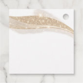 Eleganter Glitter-Dank Gold Geschenkanhänger (Rückseite)