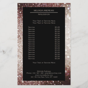 Eleganter Glitter Silber Rost Flyer