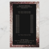 Eleganter Glitter Silber Rost Flyer (Hinten)