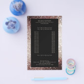 Eleganter Glitter Silber Rost Flyer (Einzeln)