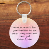 Eleganter Glittering Pink Ombre Glitzer Rain Moder Schlüsselanhänger (Rückseite)