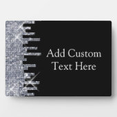 Eleganter Glittery Black/Silver Glamour Fotoplatte (Vorderseite)