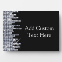 Eleganter Glittery Black/Silver Glamour