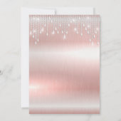 Eleganter Glitzer 16 . Geburtstag Einladung (Rückseite)