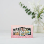 Eleganter Glitzer 3 Foto Reinigungs- und Haushalts Visitenkarte (Stehend Vorderseite)