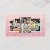 Eleganter Glitzer 3 Foto Reinigungs- und Haushalts Visitenkarte (Vorderseite)