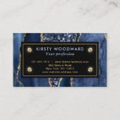 Eleganter Glitzer Agate Visitenkarte (Rückseite)