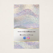 Eleganter Glitzer Aquarellwellen Beilage (Rückseite)