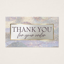 Eleganter Glitzer Aquarellwellen Discount-Karte