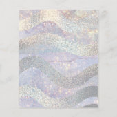 Eleganter Glitzer Aquarellwellen Flyer (Hinten)