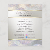 Eleganter Glitzer Aquarellwellen Flyer (Vorne)