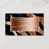 Eleganter Glitzer Aquarellwellen Treuekarte Visitenkarte (Rückseite)