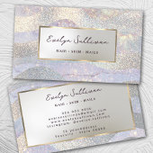 Eleganter Glitzer Aquarellwellen Visitenkarte