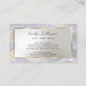 Eleganter Glitzer Aquarellwellen Visitenkarte (Rückseite)