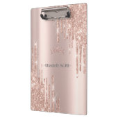 Eleganter Glitzer aus goldener Rose, Klemmbrett (Links)