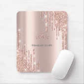 Eleganter Glitzer aus goldener Rose, Mousepad (Mit Mouse)