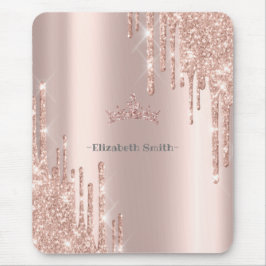 Eleganter Glitzer aus goldener Rose, Mousepad