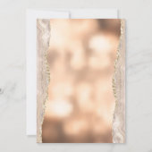 Eleganter Glitzer aus Kupfer-Marmor Sweet 16 Einladung (Rückseite)