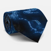 Eleganter Glitzer aus schwarzem und blauem Marmor Krawatte (Gerollt)